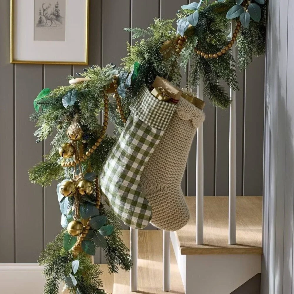 Green Plaid‎ Christmas Stocking - Threshold Studio McGee, Target 2024